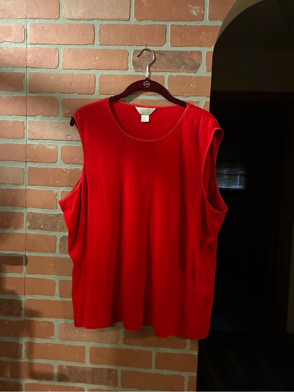 CJ Banks Bright Red Sleeveless Tank